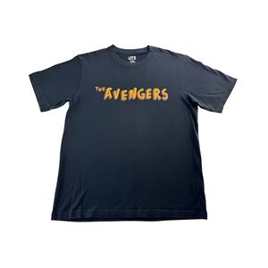 UNIQLO UT Marvel The Avengers Graphic T Shirt Black Mens Size Medium